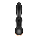 Satisfyer Double Flex App Rabbit Vibrator Black - Naughty by Nature Adult Store
