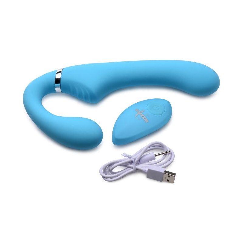Mighty Rider 10X Strapless Strap-On Blue w Remote - Naughty by Nature Adult Store