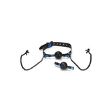 Whip Smart Diamond Ball Gag w Nipple Clips Blue - Naughty by Nature Adult Store