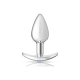 Cheeky Charms Silver Anchor Butt Plug  w Clear and Teal Jewel Kit - Naughty by Nature Adult Store