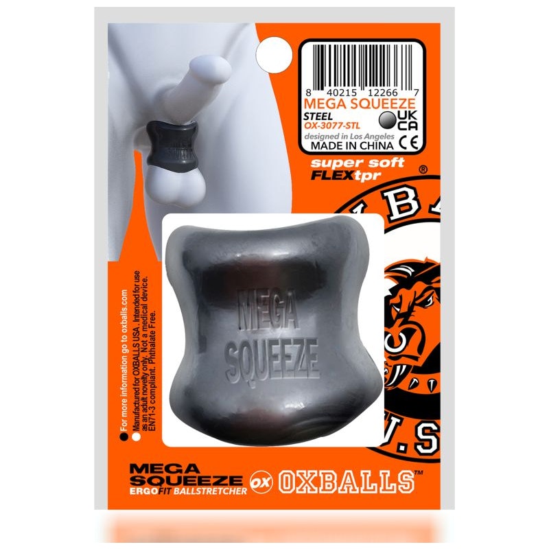 Mega Squeeze Ergofit Ball Stretcher Steel - Naughty by Nature Adult Store