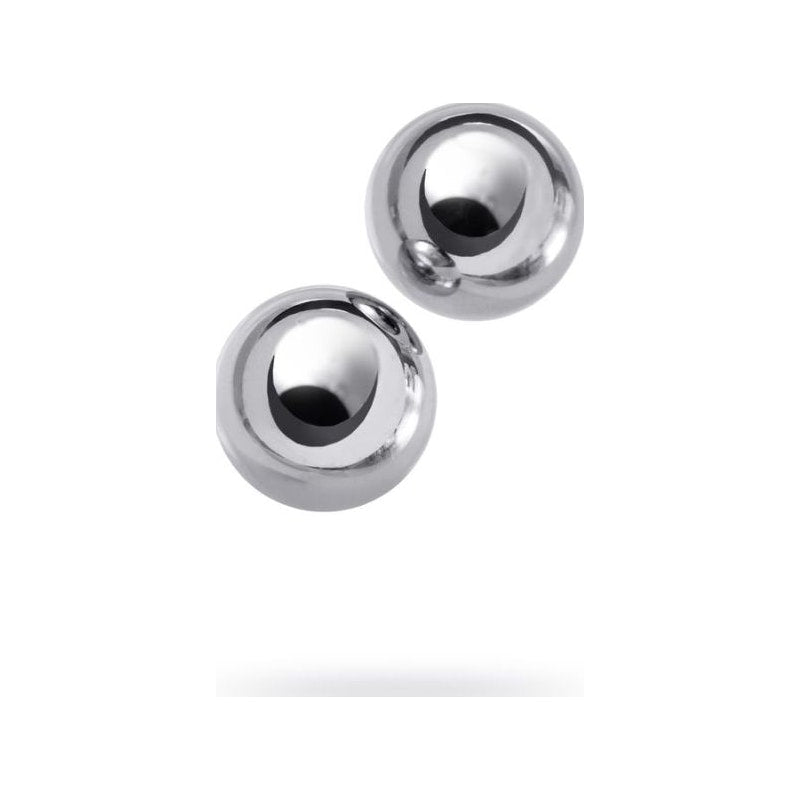 Silver Metal 2 Pc Vaginal Balls 25mm - Naughty by Nature Adult Store