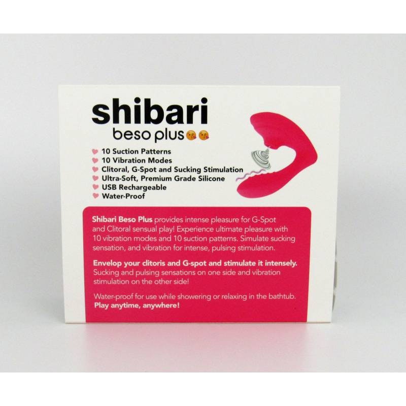 Shibari Beso Plus G-Spot and Clitoral Vibrator Pink - Naughty by Nature Adult Store