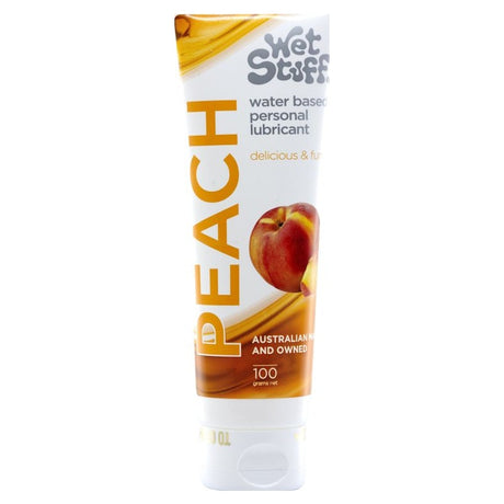 Wet Stuff Peach Water Based Flavoured Lubricant Tube 100g - Naughty by Nature Adult Store