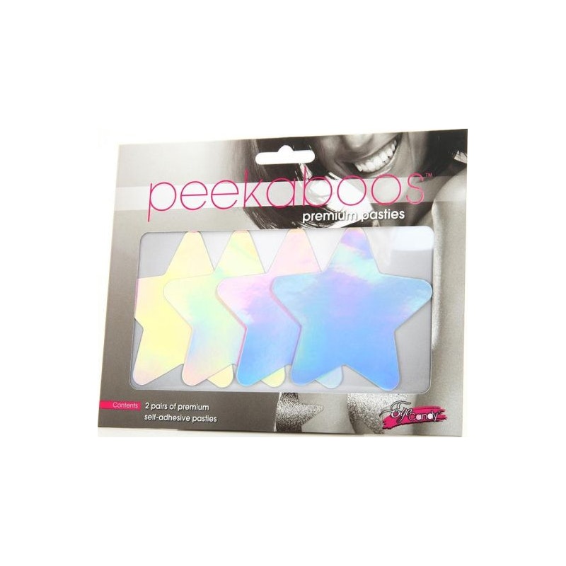 Iridescent Stars Pasties - Naughty by Nature Adult Store