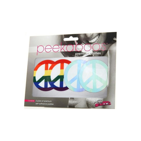 Pride Peace Sign Pasties - Naughty by Nature Adult Store