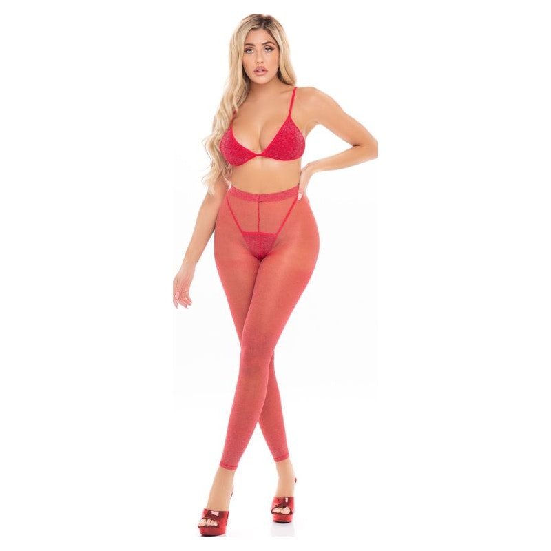 Tall Order 3 Pc Legging Set Black - Naughty by Nature Adult Store
