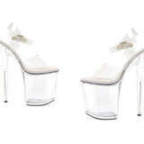 Clear Platform Sandal 8in