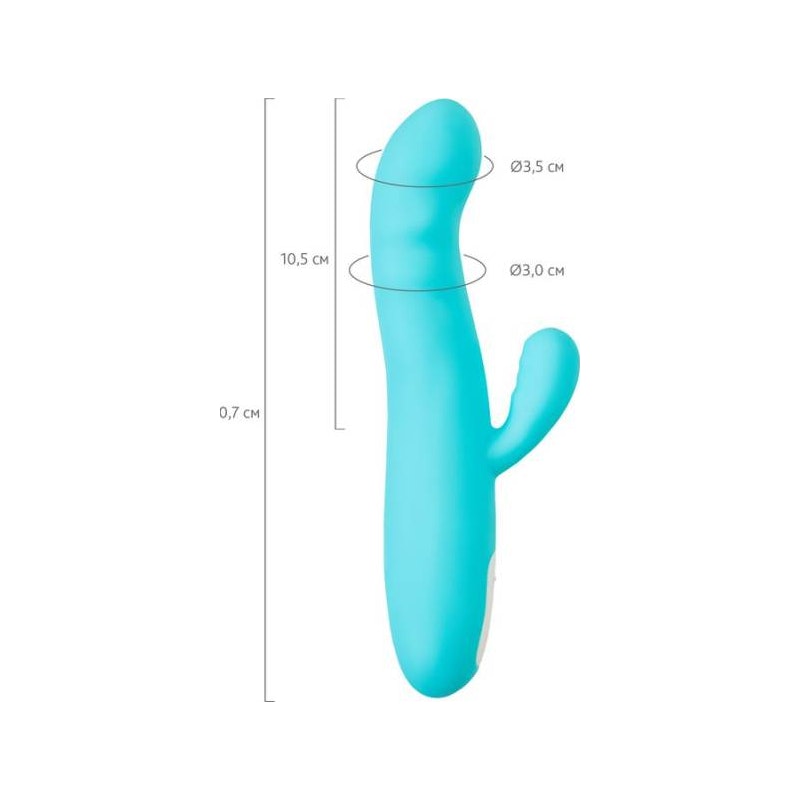 JOS Merry Swirl Rotating Shaft Rabbit Vibrator Blue - Naughty by Nature Adult Store