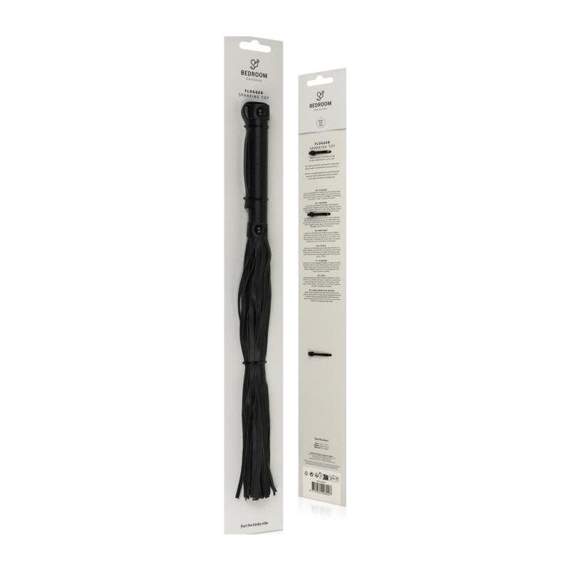 Faux Leather Flogger Black - Naughty by Nature Adult Store