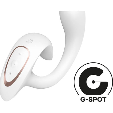 Satisfyer G for Goddess 1 Rabbit Vibrator White - Naughty by Nature Adult Store