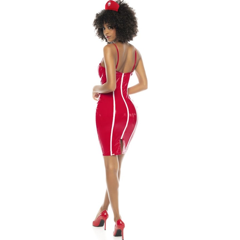 Nurse Costume Vinyl Red