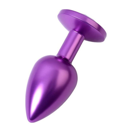 Purple Metal Anal Plug w Purple Crystal Small - Naughty by Nature Adult Store