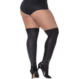 Thigh Highs Vinyl Gloss Black - Naughty by Nature Adult Store