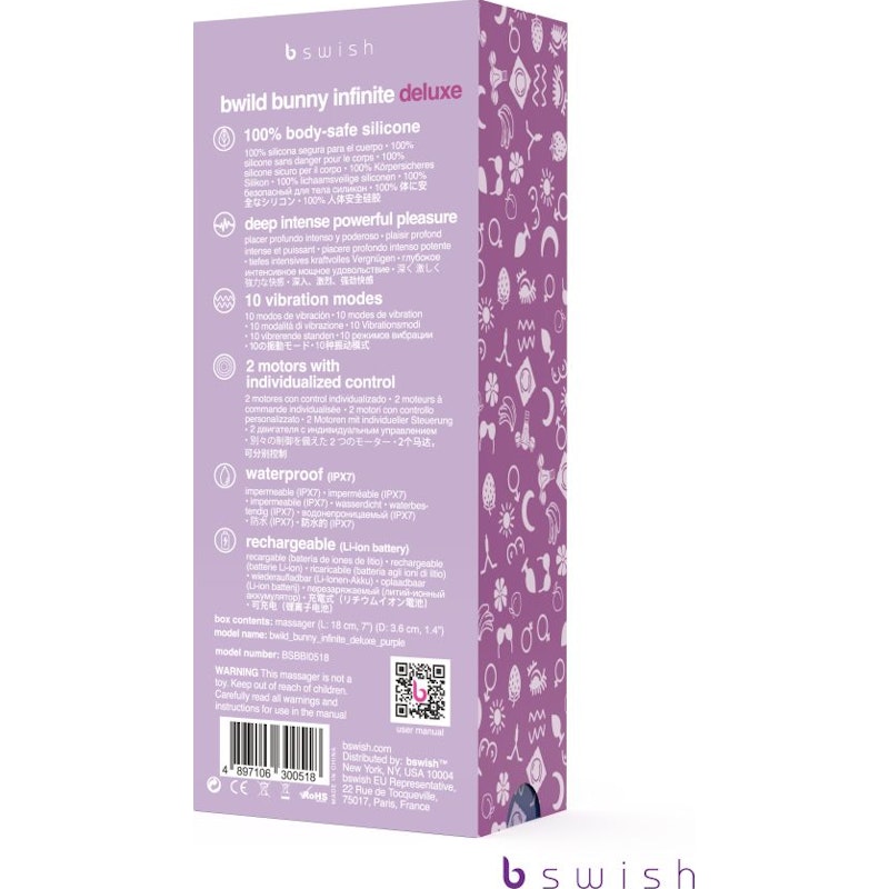 Bwild Bunny Infinite Deluxe Purple - Naughty by Nature Adult Store
