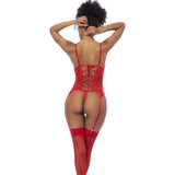 red 2 piece set with matching thong