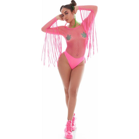 Fringe Benefits Set Hot Pink with Pot Pasties - Naughty by Nature Adult Store