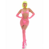 Pink Mesh Bling Ring Set incl Pasties - Naughty by Nature Adult Store