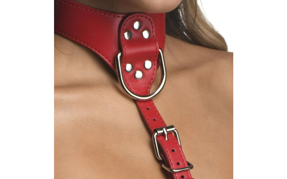 Red Female Chest Harness S/M - Naughty by Nature Adult Store