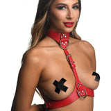 Red Female Chest Harness M/L - Naughty by Nature Adult Store
