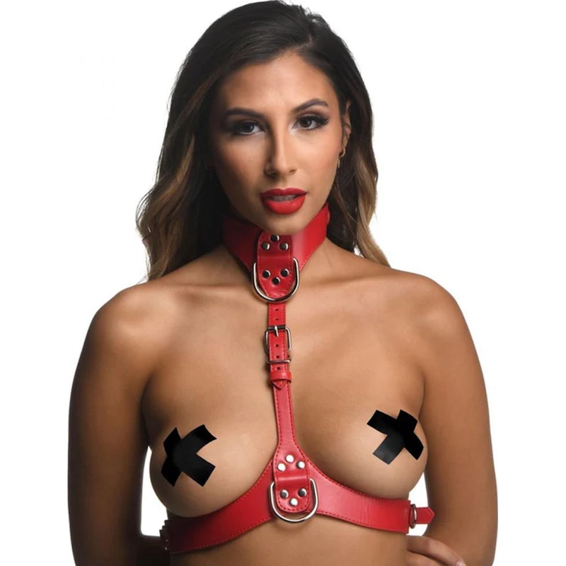 Red Female Chest Harness M/L - Naughty by Nature Adult Store