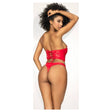 Red Vinyl Bustier and Thong 2 in 1 Set - Naughty by Nature Adult Store