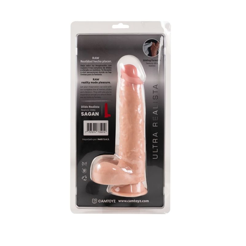 Raw Ultra Realistic Double Layered Dildo Sagan Large - Naughty by Nature Adult Store