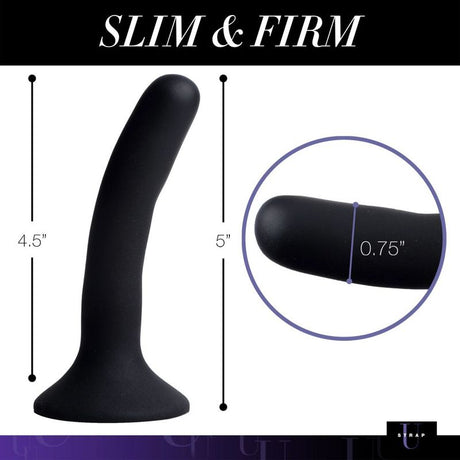 Black Silicone Strap-On Dildo Small - Naughty by Nature Adult Store
