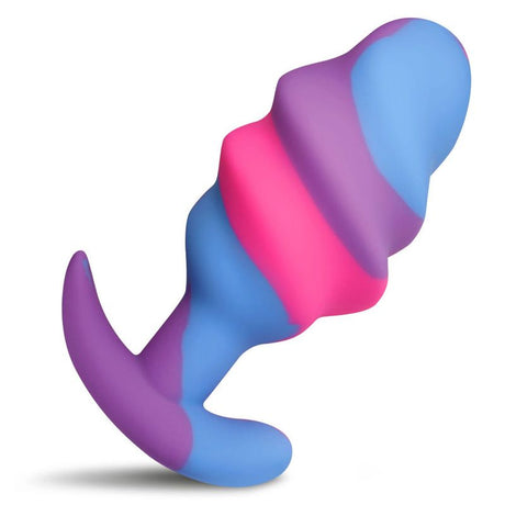 Unicorn Swirl Silicone Butt Plug Large - Naughty by Nature Adult Store
