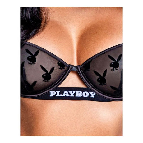 Playboy Noir Lingerie 2 Pc Set Black - Naughty by Nature Adult Store