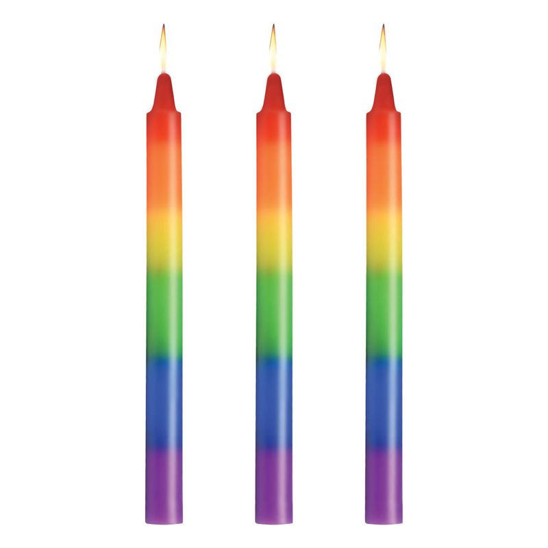 Pride Candles Rainbow Drip Candle 3 Pc - Naughty by Nature Adult Store