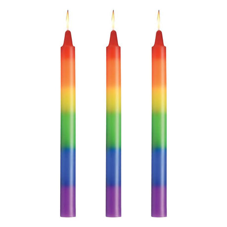 Pride Candles Rainbow Drip Candle 3 Pc - Naughty by Nature Adult Store