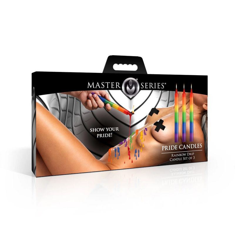 Pride Candles Rainbow Drip Candle 3 Pc - Naughty by Nature Adult Store