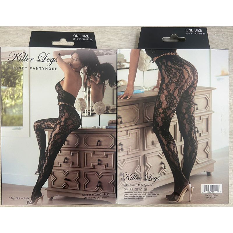 Stella Elyse Coiled Lines Fishnet Tights Coffee