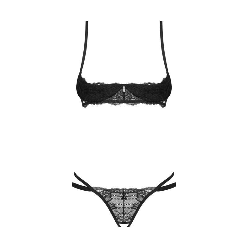 Nutris 2 Pc Crotchless Bra Panty Set