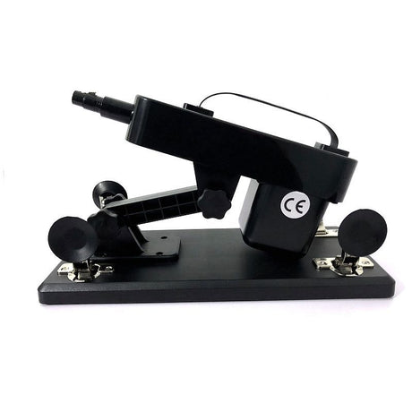 MixJoy Pleasure Plus Multi-Angle Sex Machine with a black base and adjustable thrusting arm.