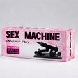 The MixJoy Pleasure Plus sex machine is shown in its pink floral-patterned retail packaging.