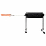 MixJoy remote control thrusting sex machine with a steel frame and realistic dildo attachment.