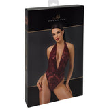 Kink Royal Draped Plunge Bodysuit Red