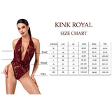 Kink Royal Draped Plunge Bodysuit Red
