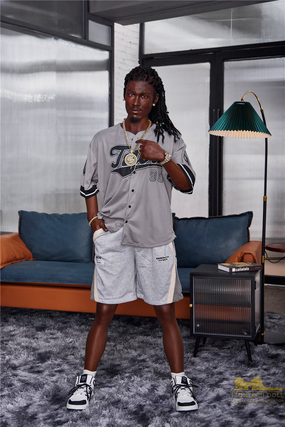 Irontech Silicone Black Sex Doll 170cm M7 Bill Realistic Full Body