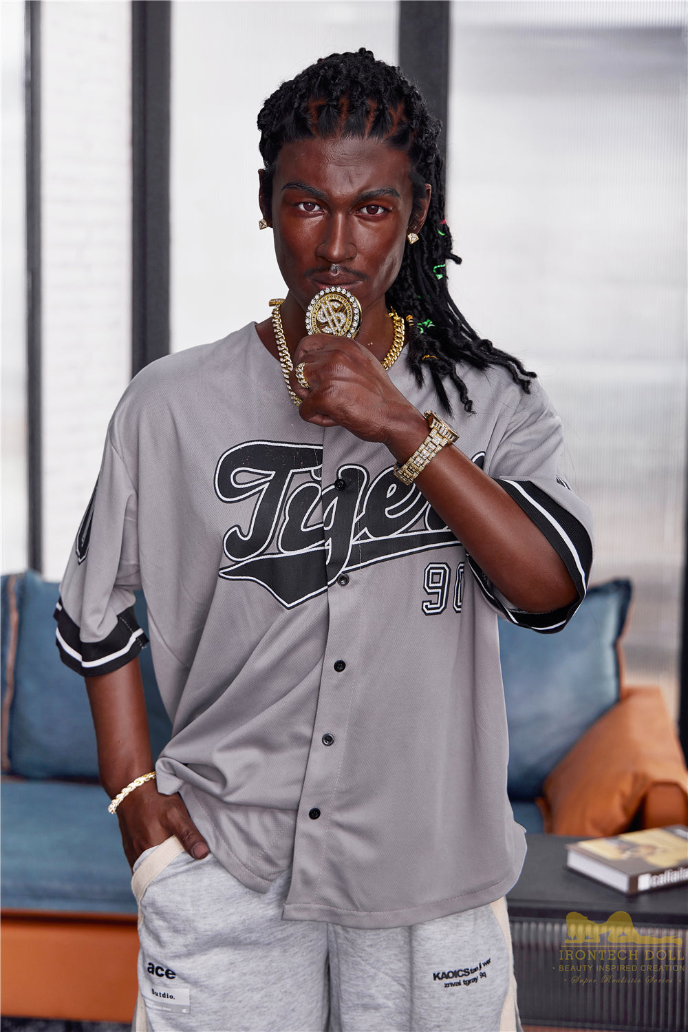 Irontech Silicone Black Sex Doll 170cm M7 Bill Realistic Full Body