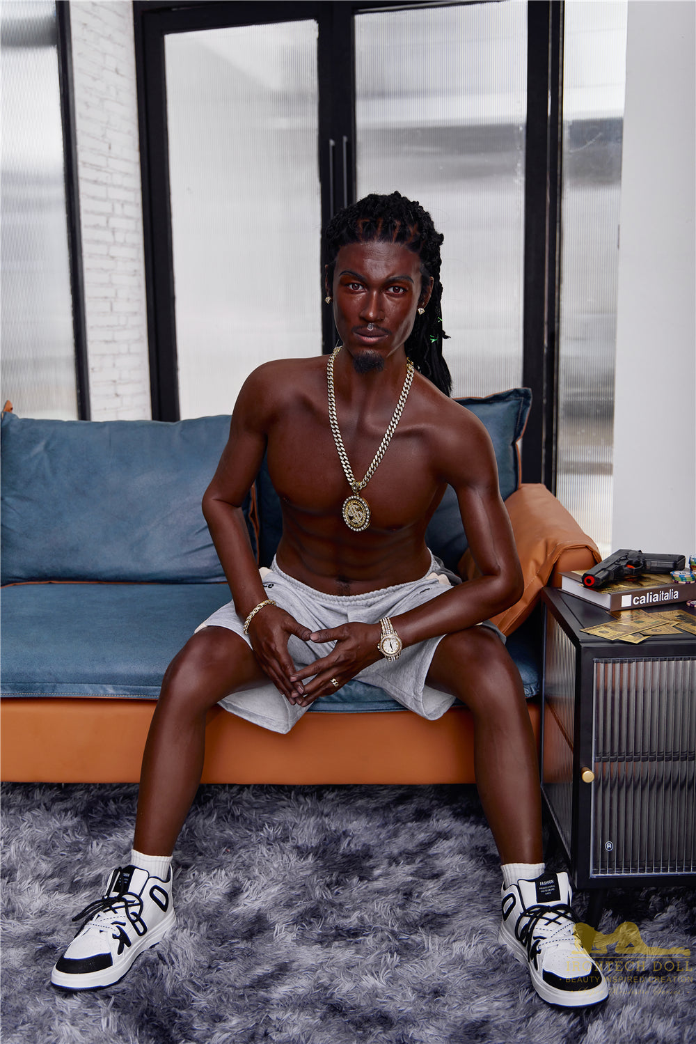 Irontech Silicone Black Sex Doll 170cm M7 Bill Realistic Full Body