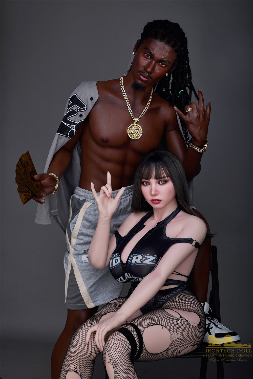 Irontech Silicone Black Sex Doll 170cm M7 Bill Realistic Full Body