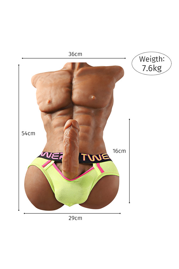 Male Sex Doll Torso Half Body Realistic 7.6 kg