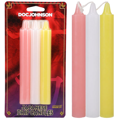 Japanese Drip Candles - Light - Light Coloured 3 Pack - Naughty by Nature Adult Store
