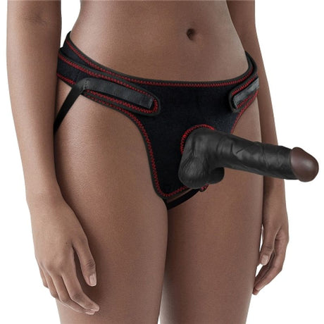 Easy Strap On Set 7.5in Black - Naughty by Nature Adult Store