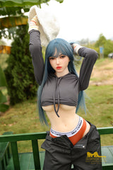 Irontech Blue Hair Sex Doll Joline 159cm S41 Plus Life Size TPE Body