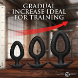 3 Pc Hollow Silicone Squeeze Plug Anal Trainer Set - Adult Toys