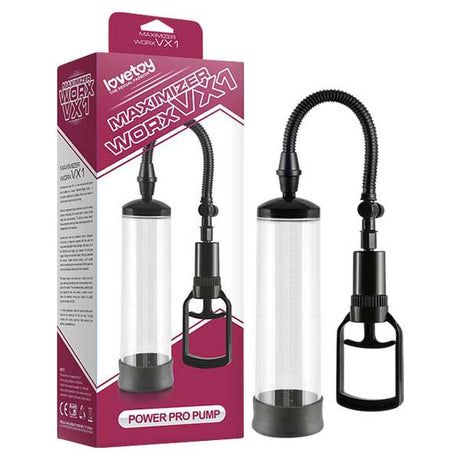 Maximizer Worx VX1 - Power Pro Pump - Clear with Cock Ring - Naughty by Nature Adult Store